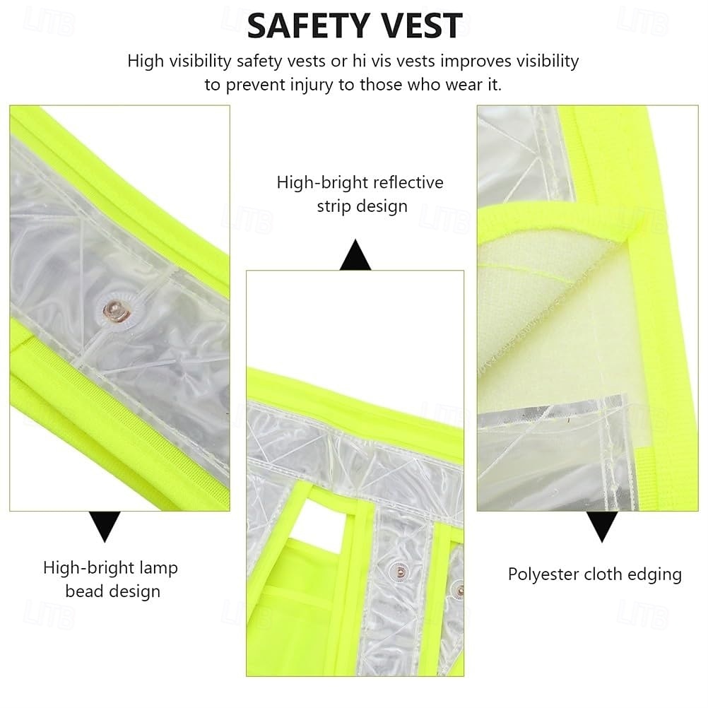 trafikksikkerhetsvest led refleksvest refleksvest med høy synlighet sykling konstruksjon sanitær sikkerhetsvest 2026 - $21.99 –P3