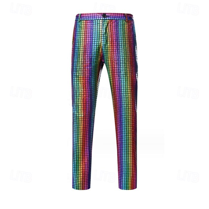רטרו\וינטאג' דִיסקוֹ שנות ה-80 מִכְנָסַיִים חולצה שרוולים ארוכים דיסקו תחפושות בגדי ריקוד גברים תחפושת קרנבל נשף מסכות מארדי גרא הצגה מצעד הגאווה חודש הגאווה מבוגרים חולצה מכנסיים 2026 - $67.99 –P3