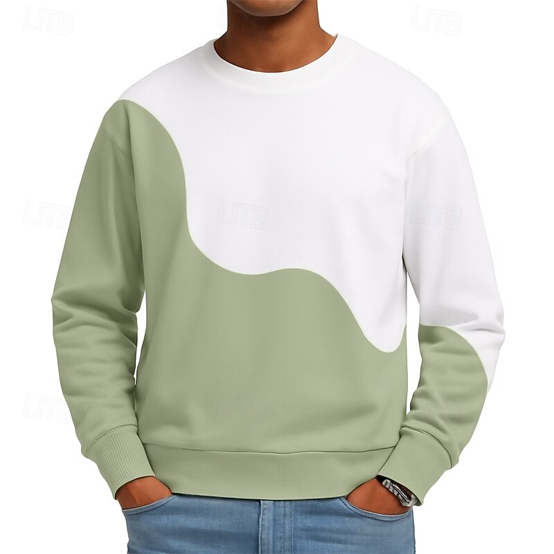 Hombre Sudadera Sudadera Con Capucha Albaricoque Verde Trébol Cuello Barco Plano Retazos Bloque de Color Casual Diario Deporte Ropa de calle Fresco Ropa deportiva Otoño Invierno Ropa Sudaderas con 2026 - $34.99 –P3