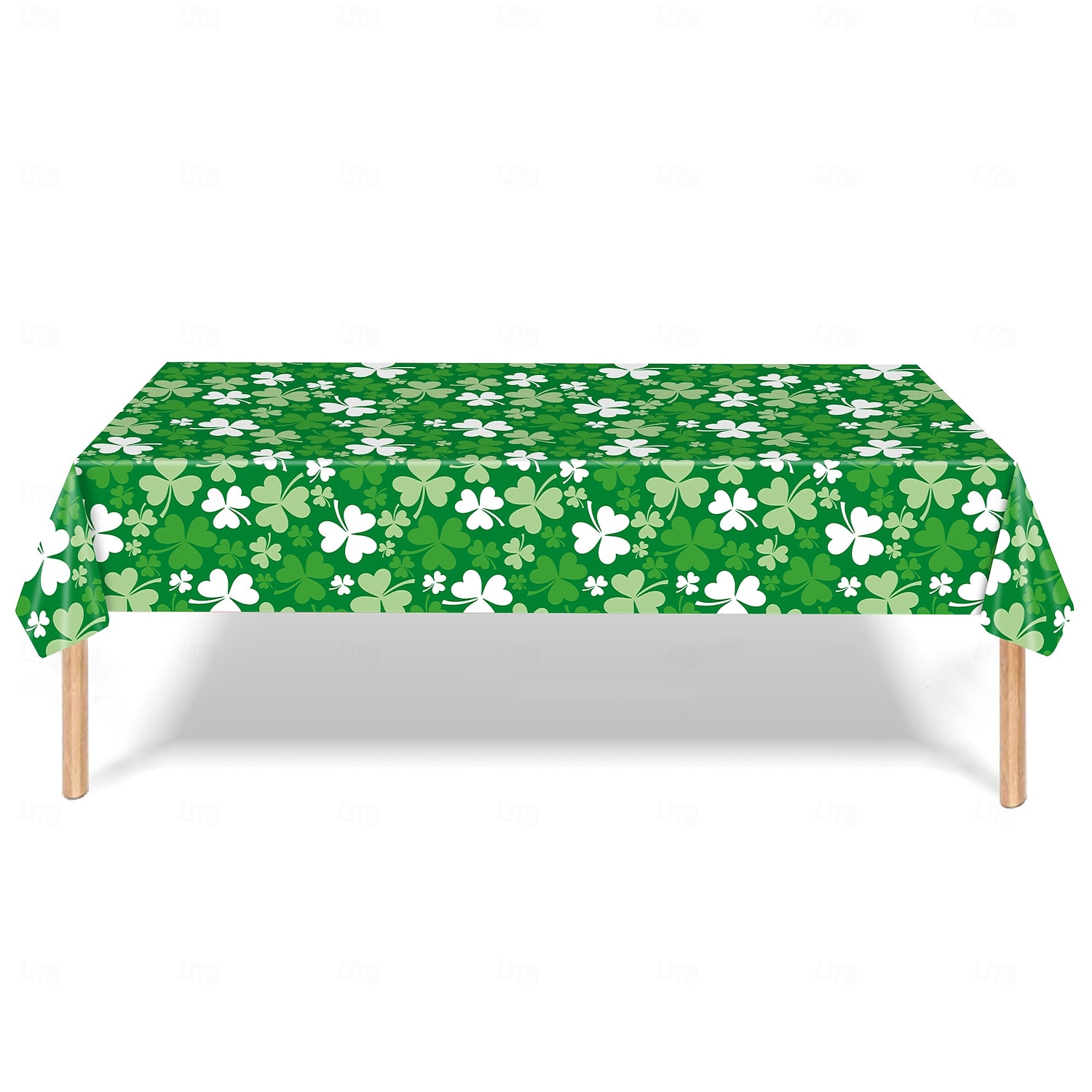 Plastiktischdecke zum St. Patrick's Day, grünes Kleeblattmuster, irisches Kleeblattmotiv, festliche Tischdecke für die Feier zum St. Patrick's Day. 2026 - $6.49 –P3