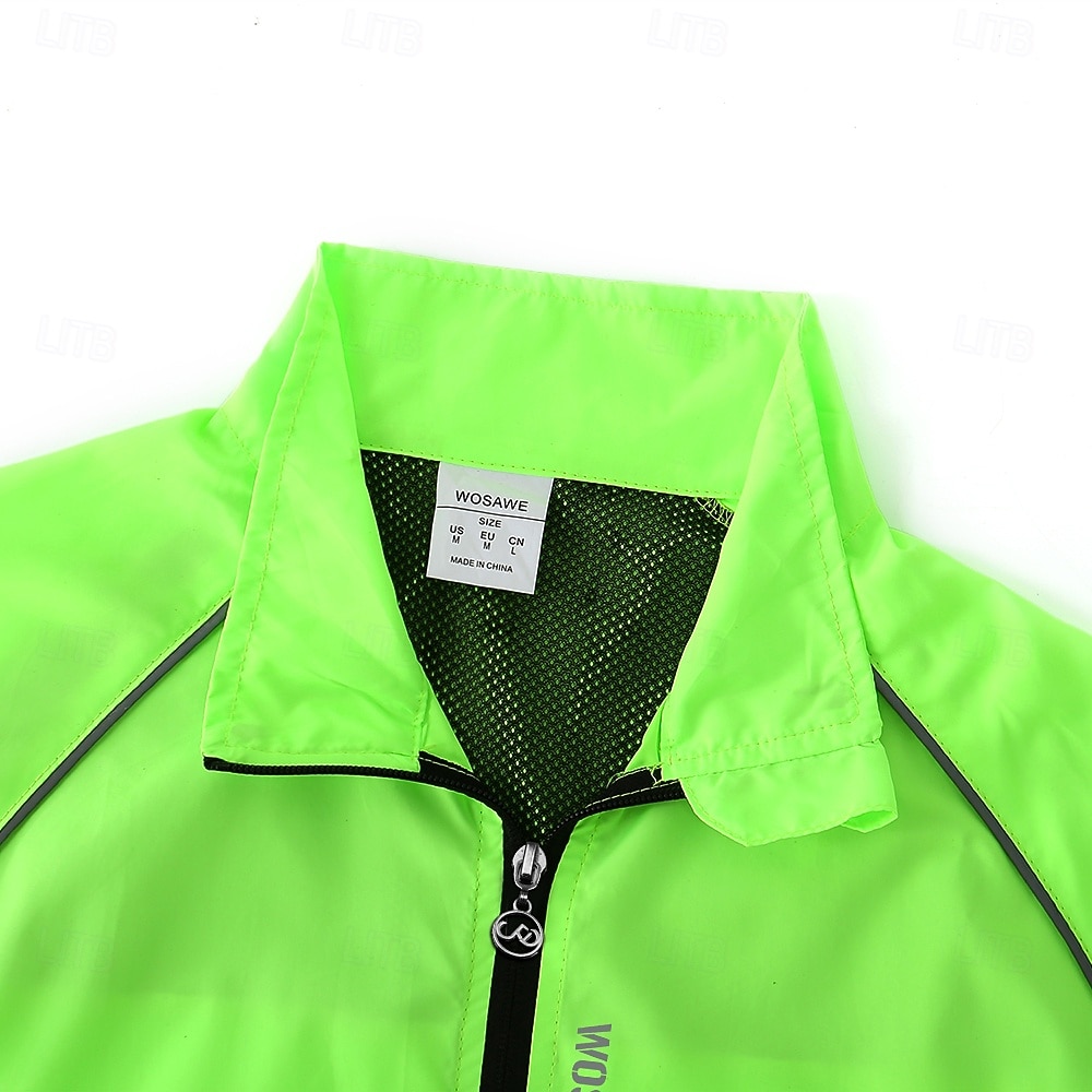 WOSAWE Men's Windbreaker Cycling Jersey Cycling Jacket High Visibility Waterproof Windproof Cycling Bike Jacket Windbreaker Mountain Bike MTB Road Bike Cycling City Bike Cycling Navy Green Black Bike 2026 - $39.99 –P17