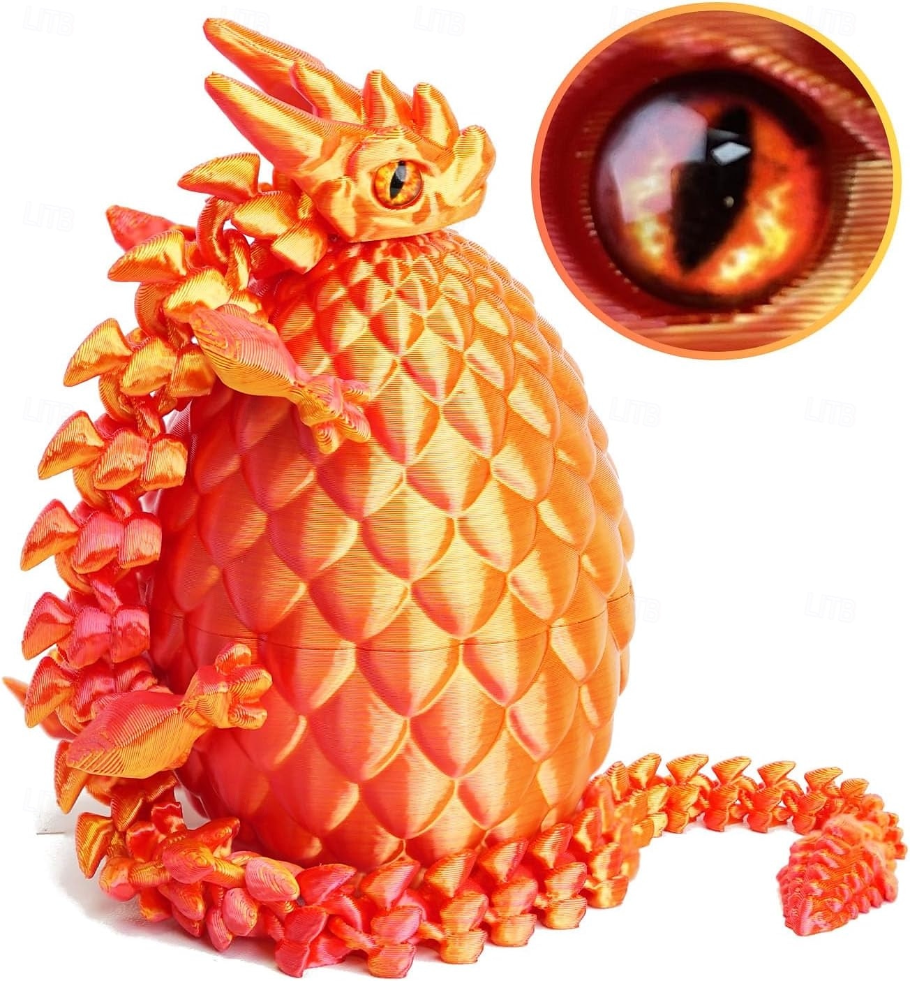 velikonoční 3D tištěná dračí vejce s drakem uvnitř, nezbytnosti do velikonočních košíků, náplně do velikonočních vajíček s tajemným krystalovým drakem, kloubová fidget zvířátka vytištěná 3D tištěnými 2026 - $16.99 –P10