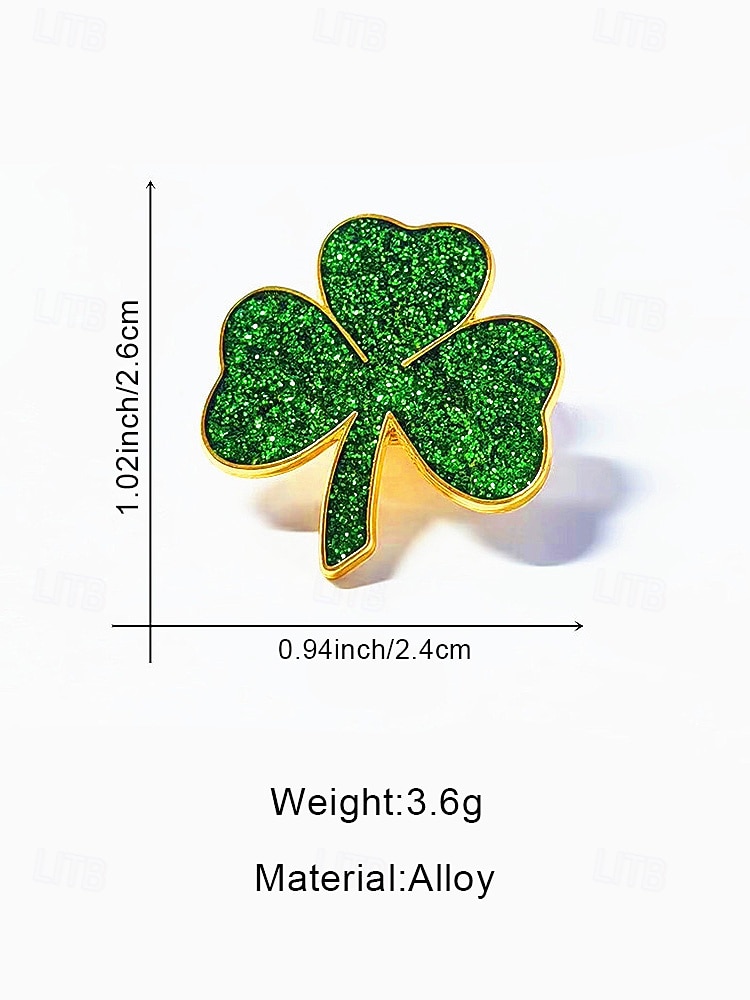 Набор брошей и булавок в виде клевера для женщин ко Дню Святого Патрика, изготовлен из сплава, 4 броши в виде клевера, элегантный и праздничный ирландский стиль, идеально подходит для шляп, курток, сумок, парадов, вечеринок и праздничных торжеств. 2026 - $11.99 –P10
