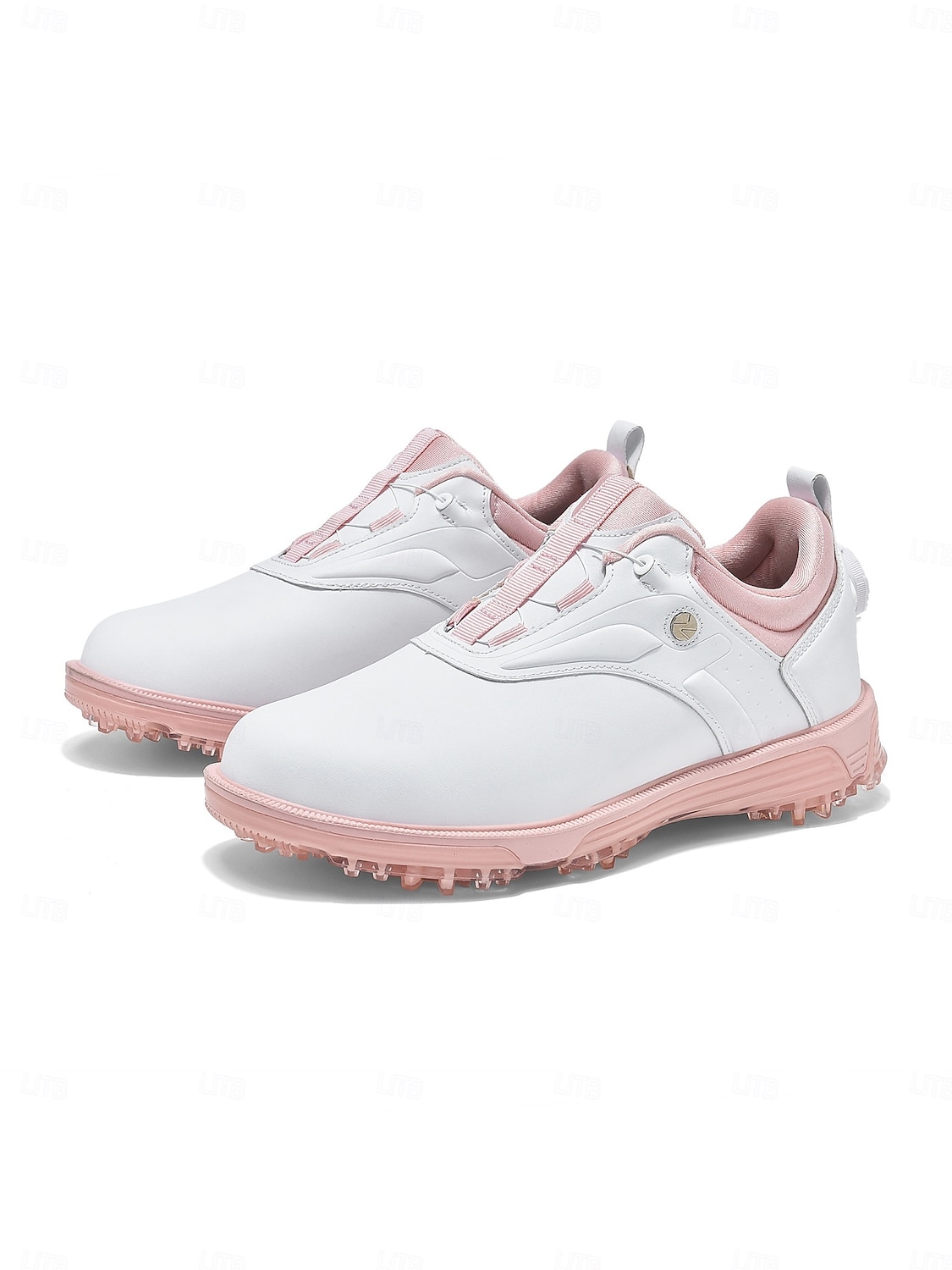Women's Golf Shoes - White & Pink Stylish Athletic Sneakers with Non-Slip Sole, Cute Preppy Style for Female Golfers, Perfect for Golf Courses, Casual Outdoor Activities & Daily Wear 2026 - $89.99 –P1