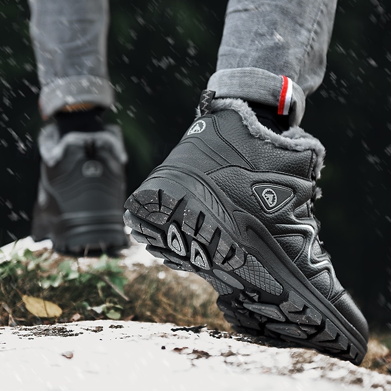 Schwarze Herren-Winterwanderstiefel, wasserdicht und isoliert, ideal für Schnee, Wanderungen und Outdoor-Abenteuer, robustes Schuhwerk für kaltes Wetter und unwegsames Gelände 2026 - $46.99 –P10