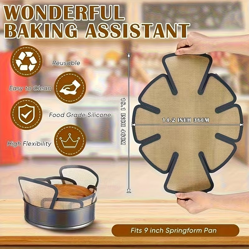 Antihaftbeschichtete Silikon-Backmatte – wiederverwendbare, lebensmittelechte, runde Teigmatte mit rutschfesten Rändern, geeignet für Challah-Brot und selbstgebackenes Brot, passend für 2026 - $13.99 –P3