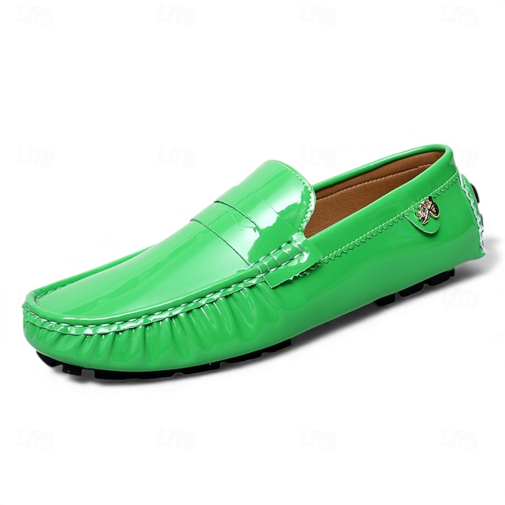 Mocassins masculinos verdes, sapatos de condução leves e fáceis de calçar, mocassins casuais da moda para uso diário, festas e looks para o Dia de São Patrício. de 2026 por $42.99 –P5