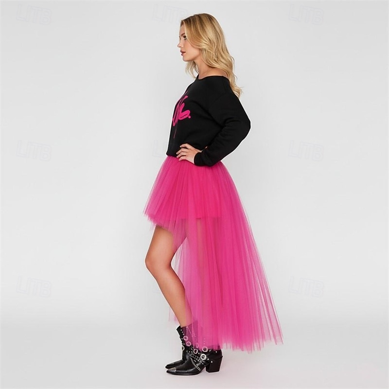 Fantasia fantasia saia de tule Saia Tutu Retro Vintage Anos 80 Multi Camadas Assimétrico Inchado Adulto Mulheres Dia Das Bruxas Carnaval Festa Espetáculo Dança Balé Vestir-se de 2026 por $38.99 –P3