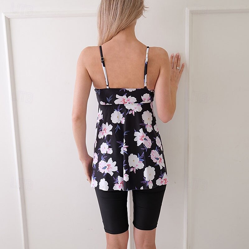 Dámské Plavky 2 ks Tropický vzhled Ultra lehký (UL) Elastický Bez rukávů Plavky Surfování Šnorchlování Léto 2026 - $21.99 –P19