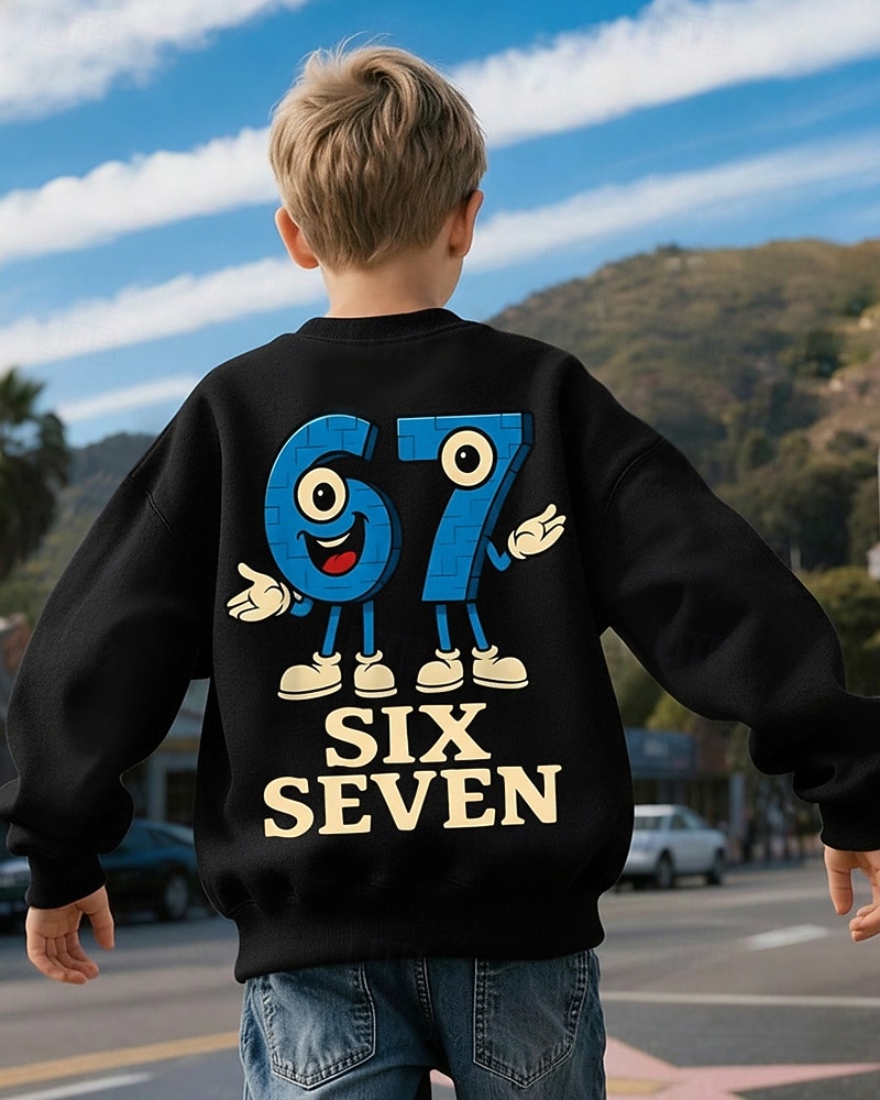 Unisex Ragazzi 3D Grafico Gergo divertente 67 Felpa Maglione Manica Lunga Stampa 3D Primavera Autunno Attivo Moda Streetwear Bambini 4-12 Anni Girocollo Casuale Quotidiano All'aperto Vestibilit del 2026 a $18.49 –P3