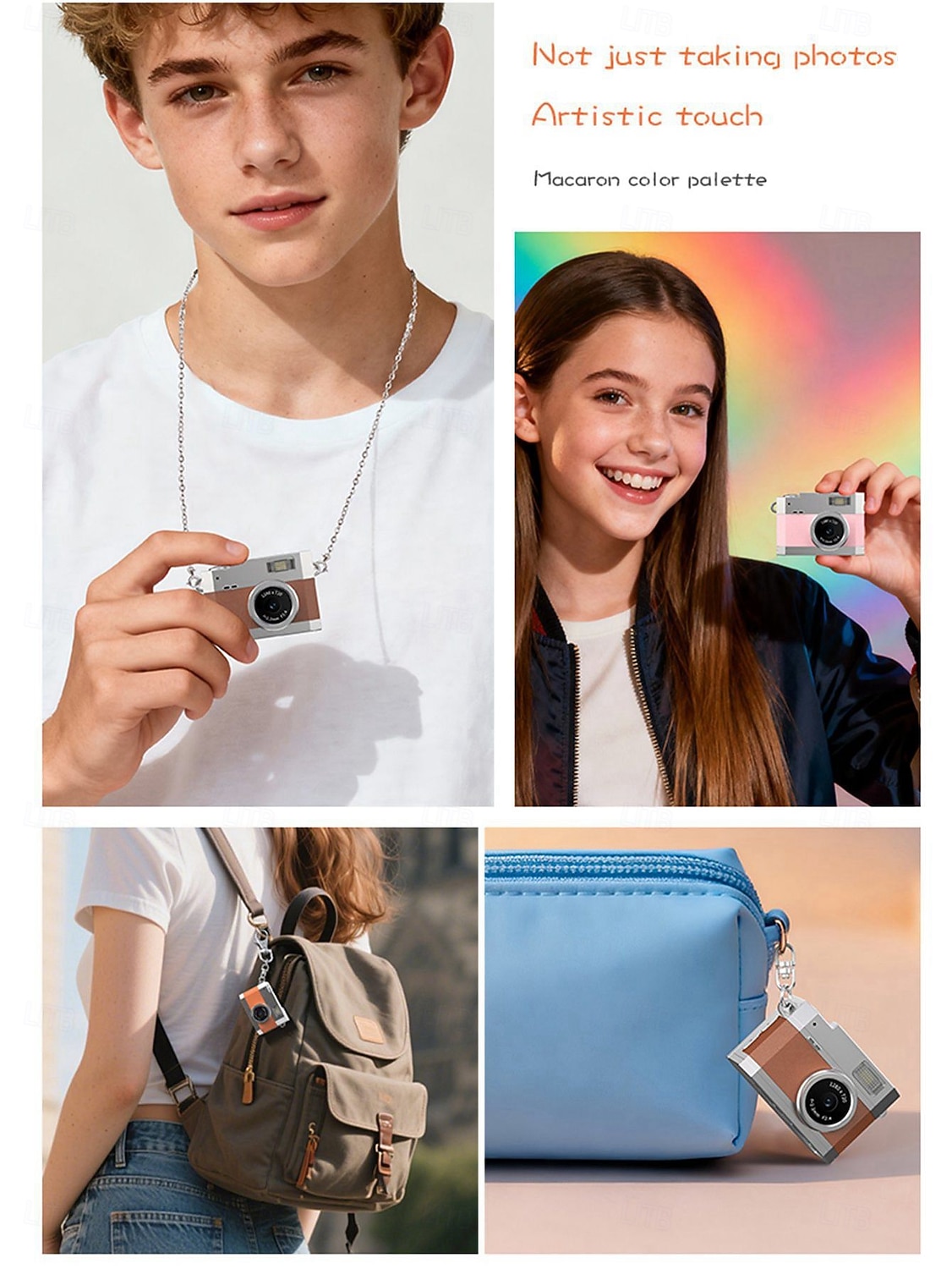 New Thumb-Sized Flip Screen Mini Camera Retro Digital Camera Mini with Lanyard 180 Flip Screen Video Mode Multi-Style Beauty Filters Valentine's Day Gift 2026 - $38.99 –P4