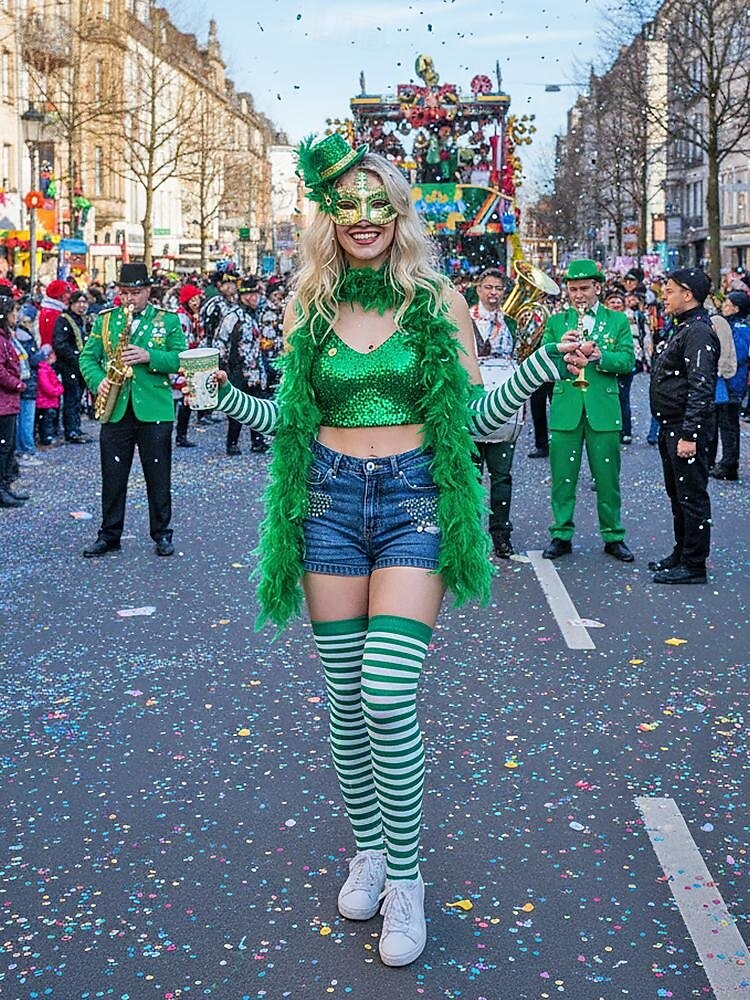 Ensembles de chaussettes et gants à rayures montantes Mardi Gras pour femmes plusieurs couleurs design amusant et coloré parfaits pour le carnaval et les bals masqués de 2026 ? $11.99 –P2