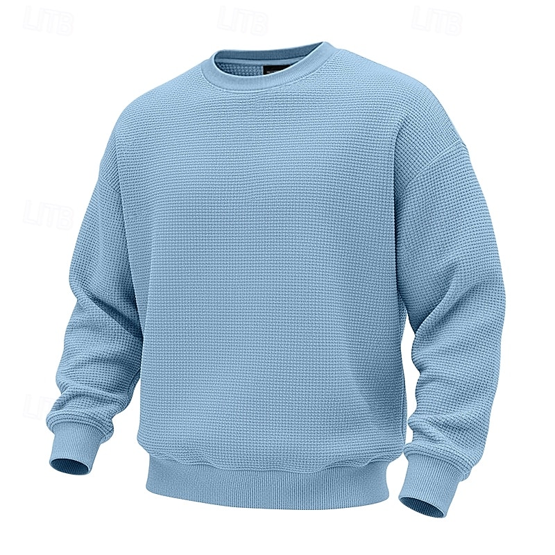 Hombre Sudadera Sudadera con estampado de gofres Sudadera Con Capucha Blanco Cuello Barco Plano Con Texturas Casual Diario Deporte Ropa de calle Fresco Ropa deportiva Primavera & Otoño Ropa Sudaderas 2026 - $24.99 –P5