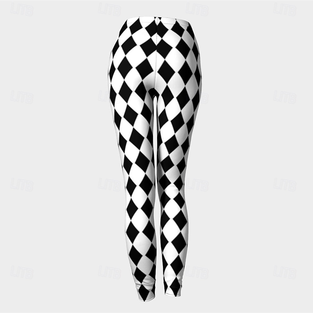 Cologne Carnival Pants Leggings Clown Jester Diamond Pattern Cosplay Adults' Women's Carnival Mardi Gras Casual Party Dress Up 2026 - $30.99 –P3