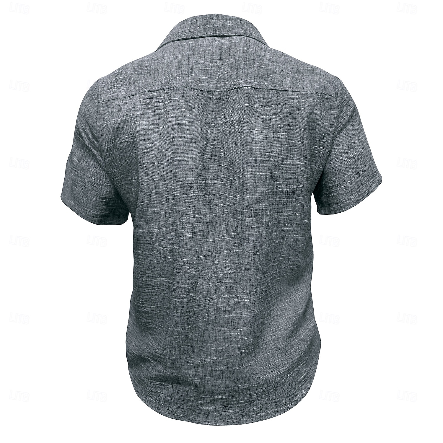 Voor heren Overhemd Linnen overhemd Zomer overhemd Strand Kleding Effen Kleur Casual Vakantie blauw Marineblauw Hemelsblauw Abrikoos Korte mouw Overhemdkraag Zomer Lente Kleding 2026 - $25.99 –P6