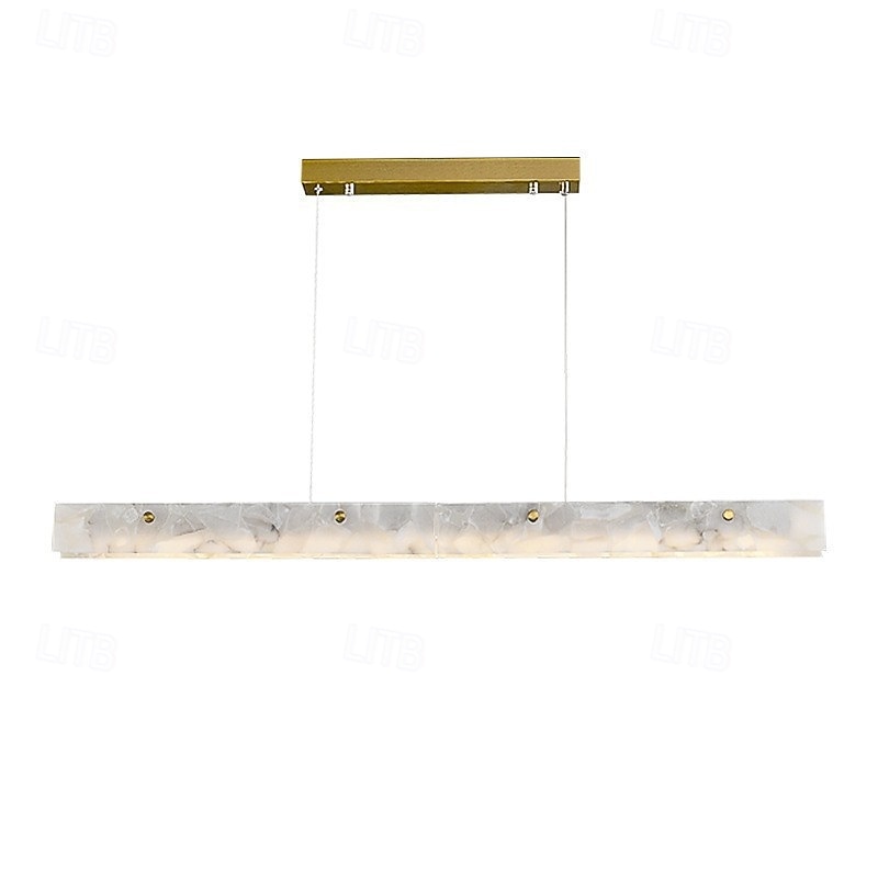 Lampadario a sospensione a led classico in marmo da 100 cm, oro, luce interna, sala da pranzo, per soggiorno del 2026 a $699.99 –P3
