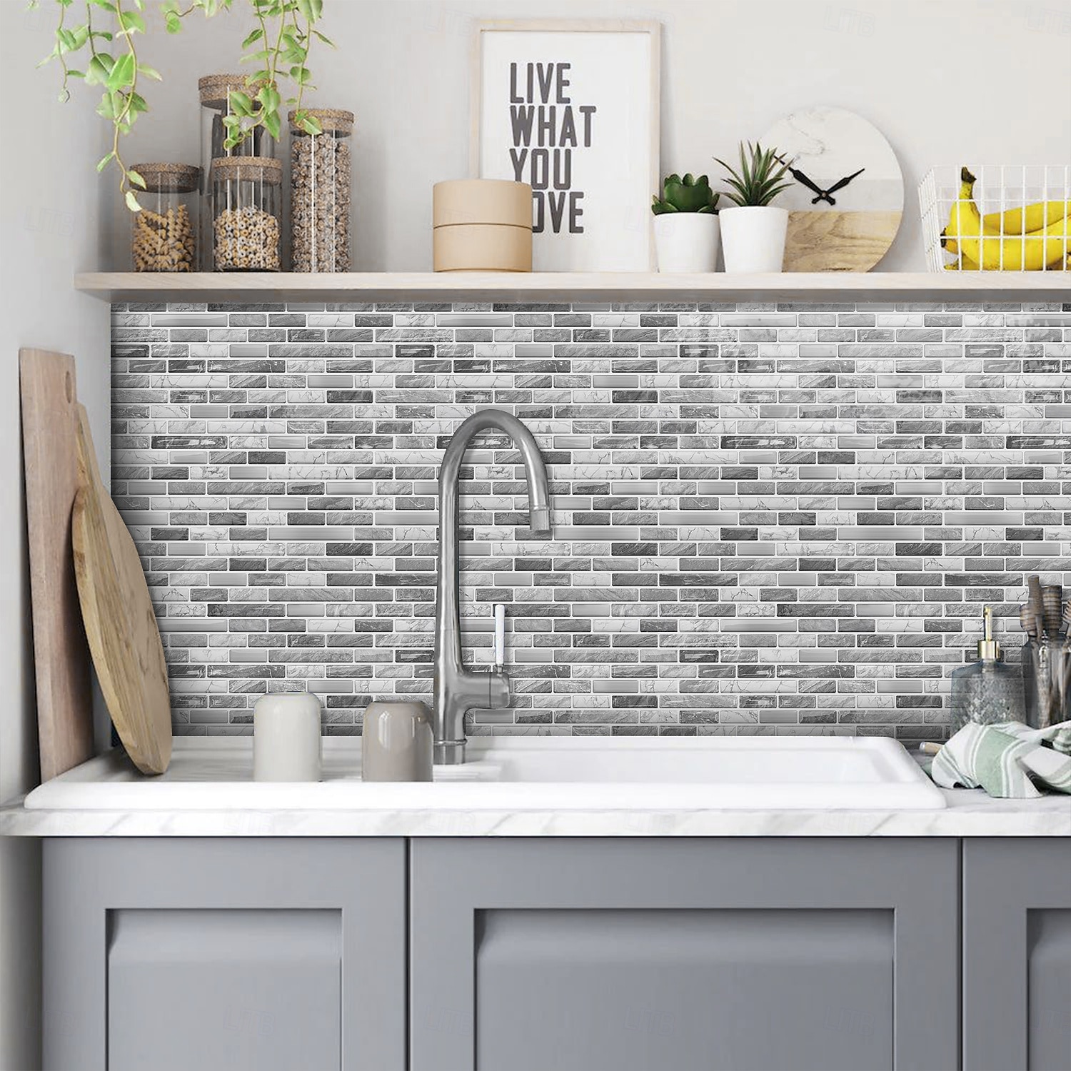 Azulejos autoadhesivos de mármol para salpicadero, 10 hojas, para cocina, lavadero, caravana, alquiler, 12 x 12 pulgadas 2026 - $56.99 –P10