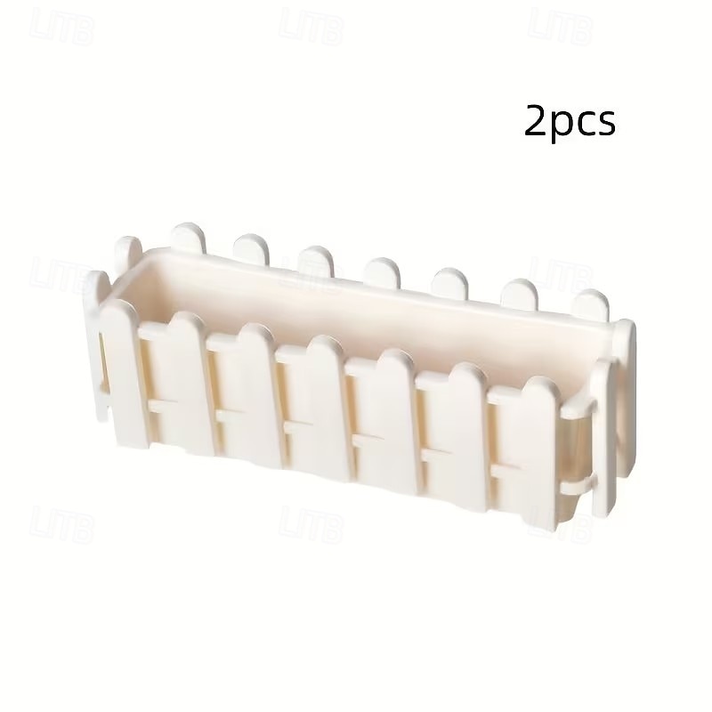 Lot de 2 jardinières en plastique pour clôture, pots de fleurs miniatures décoratifs, accessoires de jardin créatifs pour bonsaïs, fleurs artificielles, décoration intérieure et de table de 2026 ? $13.99 –P8