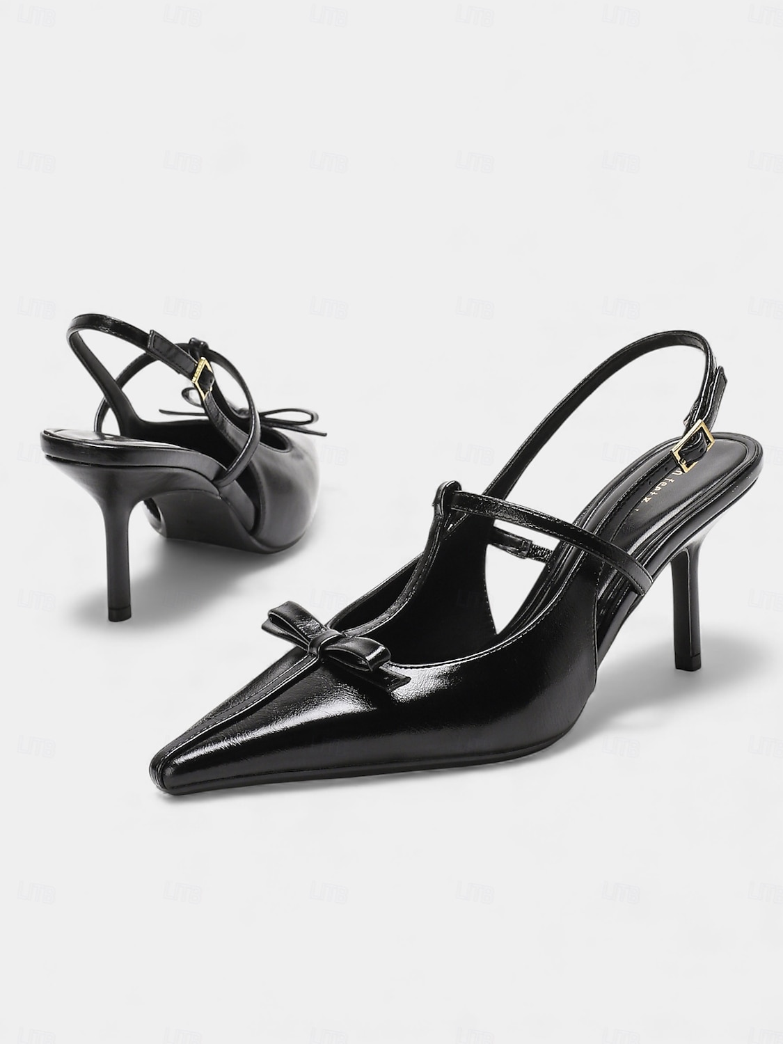 Sapato feminino branco de salto alto com bico fino e tira em T com laço – elegante sapato de noiva para casamento na cidade. &cerimônias religiosas, perfeitas para noivas e convidados de casamento de 2026 por $59.99 –P7