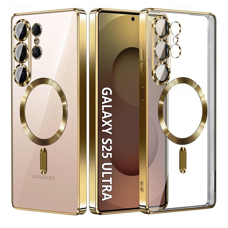 telefon Ügy Kompatibilitás Samsung Galaxy S26 Ultra Plus S25 S25 él S24 S23 S22 Plus Ultra Fekete tok Átlátszó Mágneses Ütésálló Retro TPU 2026 - $12.99 –P8