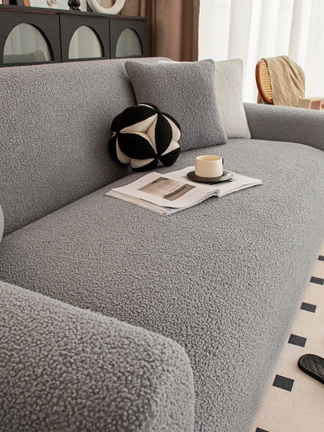 1 szt. aksamitny pokrowiec na sofę, gruby, miękki, luksusowy, dekoracyjny, chroniący sofę, antypoślizgowy, pyłoszczelny, chroniący przed zarysowaniami, odpowiedni do sypialni, salonu i gabinetu przez 2026 - $138.99 –P14