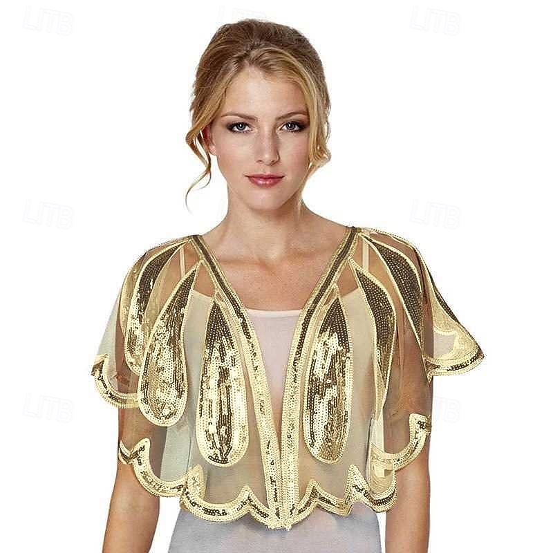 Μπλέιζερ Γκατσμπυ 1920s Σατέν Κάλυμμα Γυναικείο Σαφράν Ράψιμο Σαφράς Με Παγιέτες Για Πάρτι Γάμου Καλεσμένη Άνοιξη Καλοκαίρι Φθινόπωρο ντύσου εντυπωσιακά 2026 - $17.49 –P8