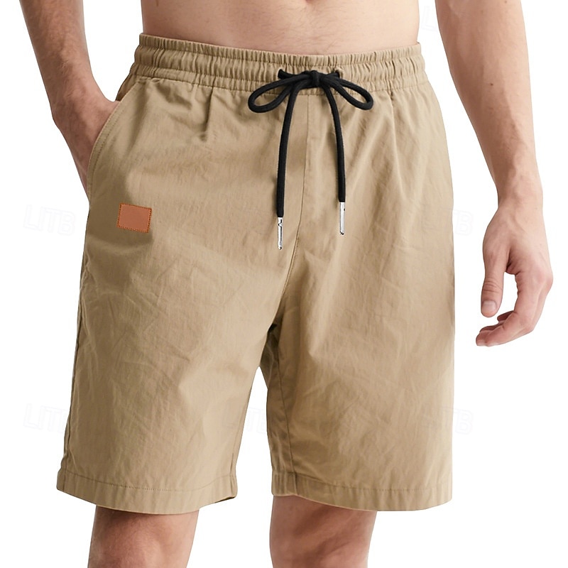 Pánské Kraťasy Chino šortky Letní šortky Plážové šortky Neformální šortky Šňůrky Elastický pas Bez vzoru Pohodlné Délka kolen Denní Venkovní Streetwear Módní Klasický styl Khaki Lehce elastické 2026 - $18.99 –P1