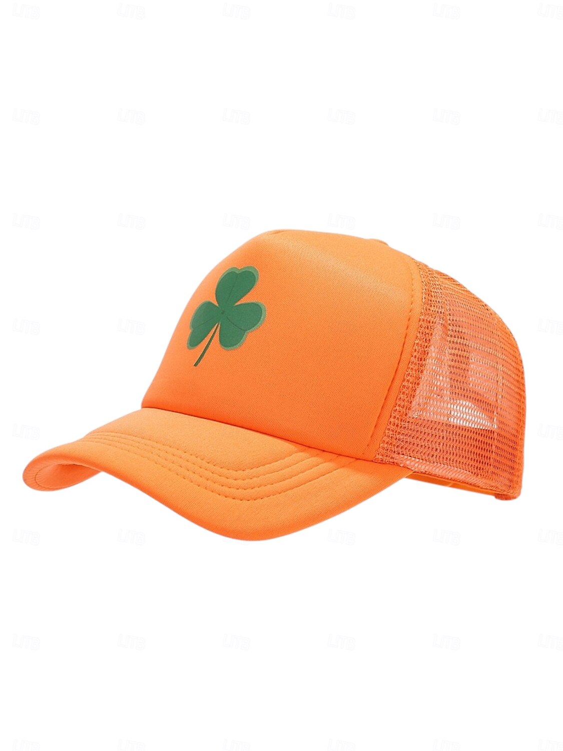 miesten vihreä Pyhän Patrickin päivän paita &valkoinen verkkohattu apilanlehden koristeella – tyylikäs lippis juhlallisiin tilaisuuksiin 2026 - $14.99 –P13