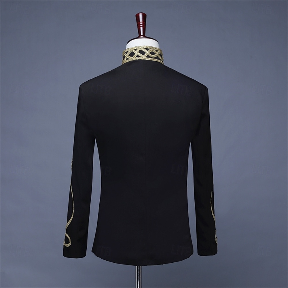 Retro Vintage Rokoko Mantel Maskerade Zirkusjacke langarm Prinz Aristokrat Kostüm Herren Karneval Maskerade Veranstaltung / Fest Erwachsene Mantel Herbst Winter 2026 - $124.99 –P4
