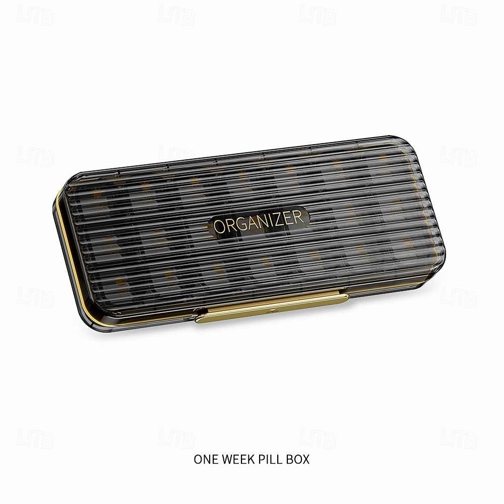 heti 7 napos gyógyszertároló doboz, hordozható gyógyszerrendező 14/21 rekesszel, nedvességálló utazó gyógyszertok mindennapi használatra, praktikus gyógyszertároló doboz 2026 - $21.99 –P15