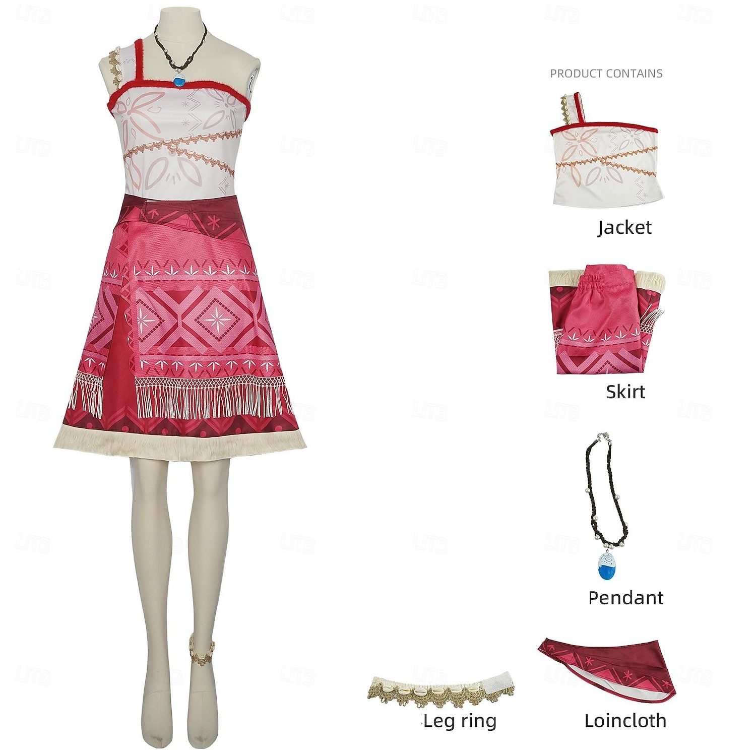 Princesa Moana Vestidos Fatos de Corpo Trajes de casais Trajes temáticos de filmes e séries for Homens Mulheres Adulto Carnaval Dia da Criança Praia Festa Aniversário de 2026 por $39.99 –P5