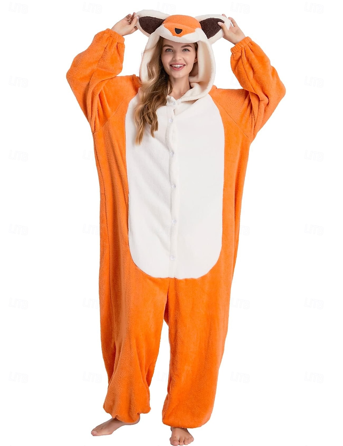 Pijamale Kigurumi Costum de grup Costumul Onesie Animal vulpe rosie Cald Confortabil Capișon Lână  Adulți Bărbați Pentru femei Unisex Halloween Carnaval Petrecere Performanță homewear Îmbrăcați-vă 2026 - $41.99 –P4
