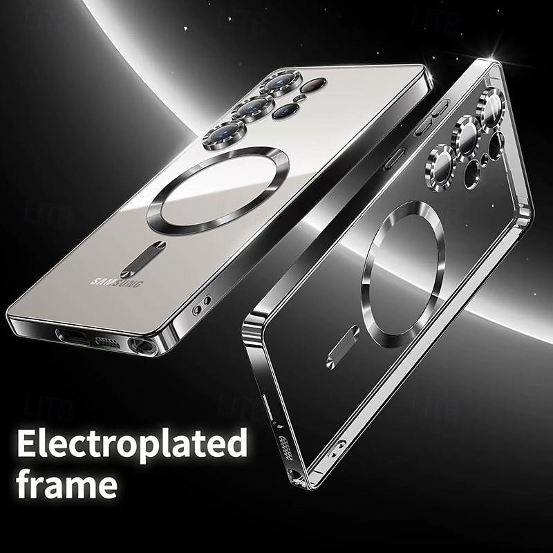 telefon Ügy Kompatibilitás Samsung Galaxy S26 Ultra Plus S25 S25 él S24 S23 S22 Plus Ultra Fekete tok Átlátszó Mágneses Ütésálló Retro TPU 2026 - $12.99 –P1