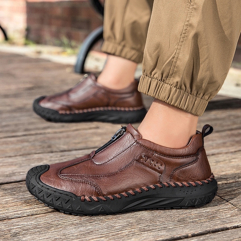 Tênis masculino marrom estiloso – leve, confortável e com design respirável para uso o dia todo, ideal para o dia a dia e eventos casuais. de 2026 por $59.99 –P14