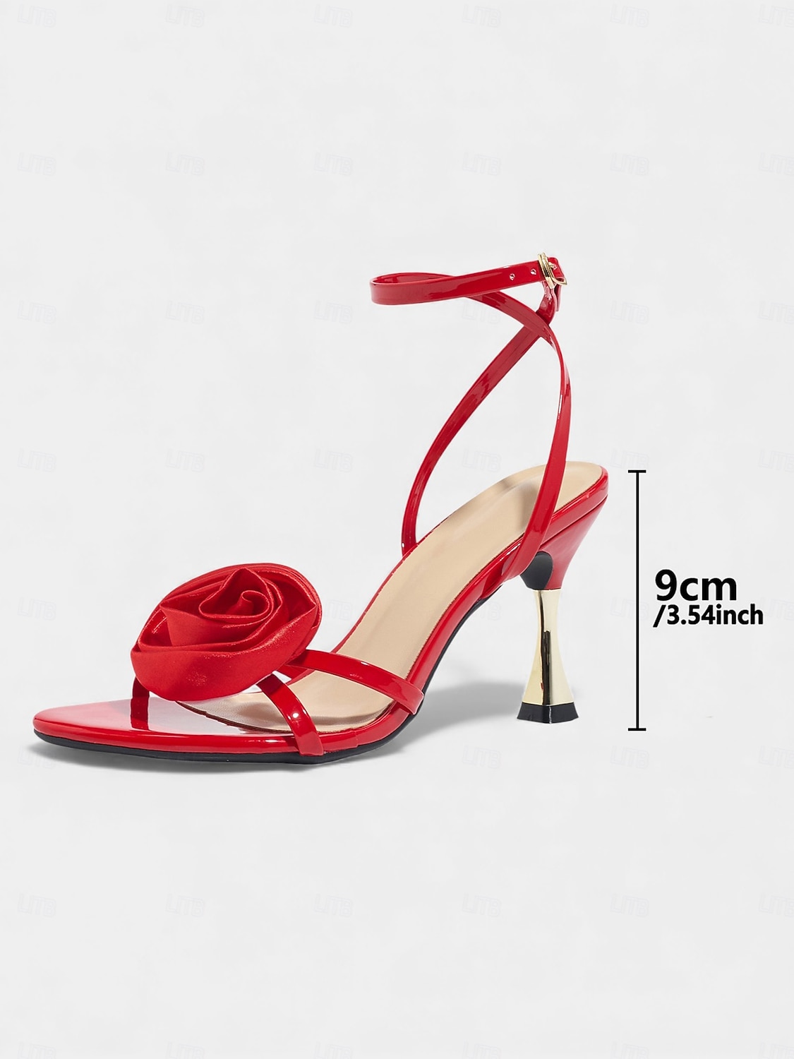 Γυναικεία μαύρα σανδάλια με ροζ τακούνι - κομψά φλοράλ ψηλοτάκουνα με χρυσές λεπτομέρειες, κομψά παπούτσια για εκλεπτυσμένους γάμους στην πόλη 2026 - $42.99 –P4