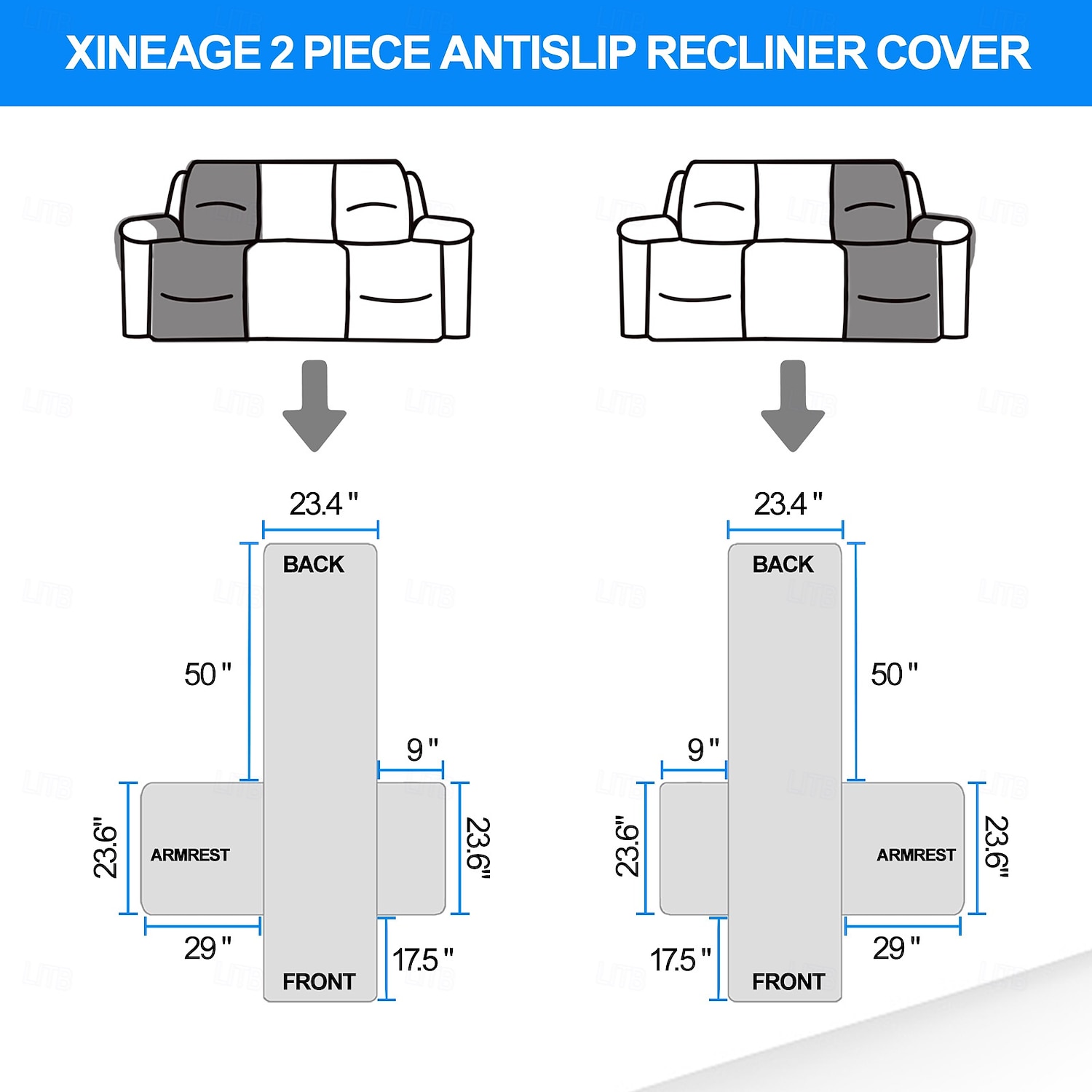 Funda de sofá impermeable para mascotas, funda de sofá ... 2026 - $28.99 –P17