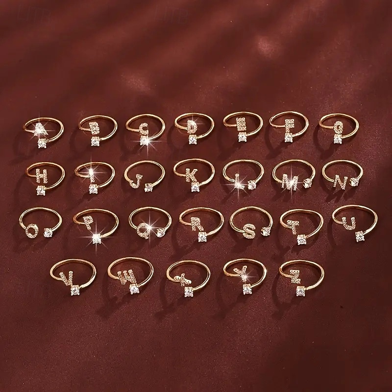 1 buc Inel For Pentru femei Zirconia cubică Transparent Zilnic Cadou Concediu Articole de ceramică Scrisă 2026 - $9.49 –P1