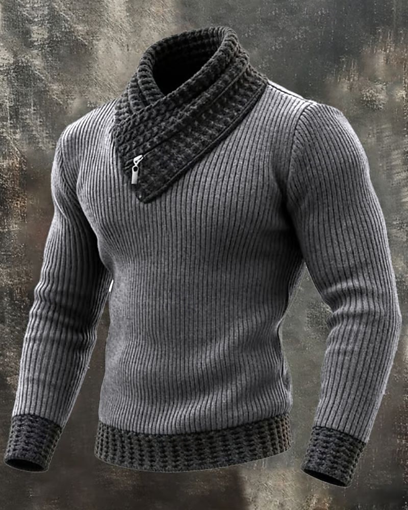 Homens Suéter Pulôver suéter Suéter de malha Estriado Tricotar Tops regulares Tricotado Côr Sólida Gola Alta Moda Roupa de rua Casual Roupa Diária Roupa Outono Outono & inverno Preto Vermelho M L XL de 2026 por $39.99 –P7