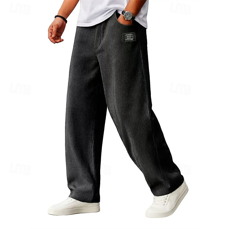 Homens Calças Esportivas Calças Calças de Veludo Calça de moletom de perna reta Com Cordão Bolsos Cintura elástica Tecido Conforto Macio Diário Ao ar livre Feriado Moda Estilo Clássico Preto Azul de 2026 por $25.99 –P6