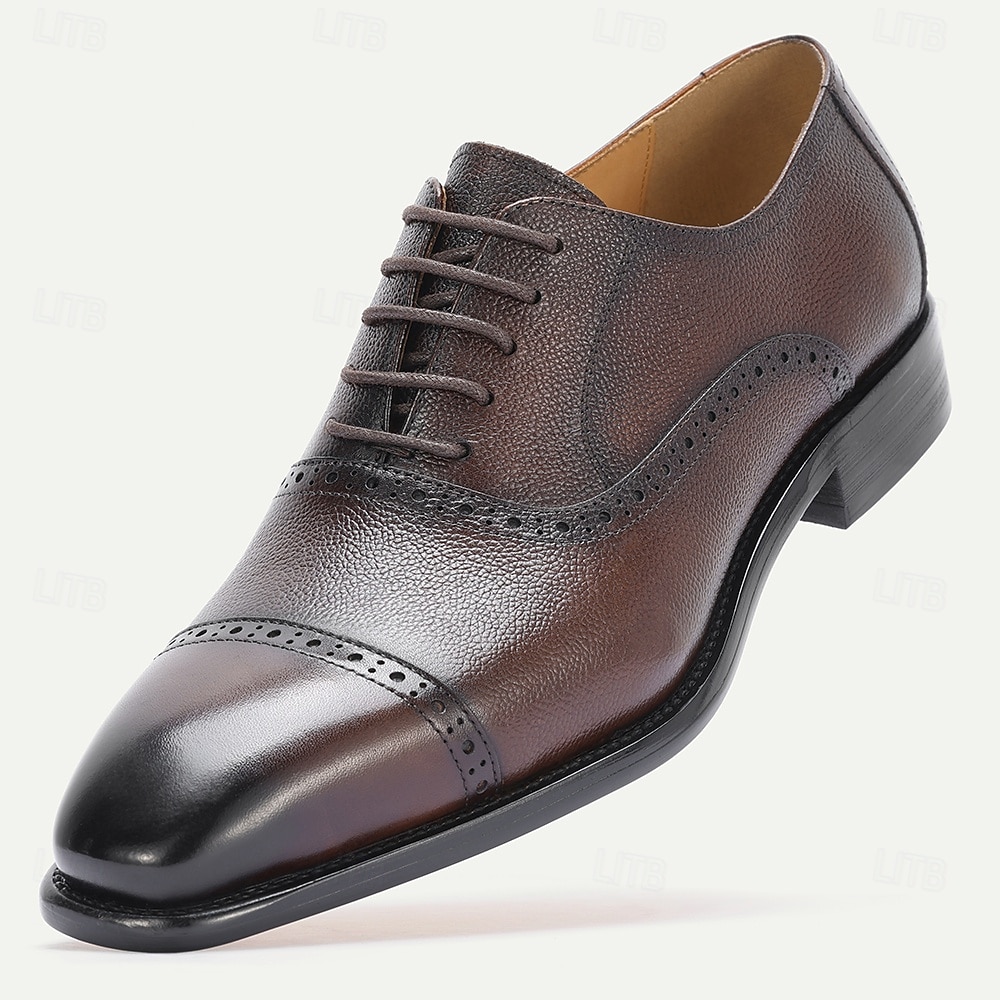 Per uomo Classico Casual Matrimonio Pelle Pelle Pieno Fiore Italiana Antiscivolo Allacciatura Nero Giallo Rosso Primavera Tutte le stagioni del 2026 a $94.99 –P1