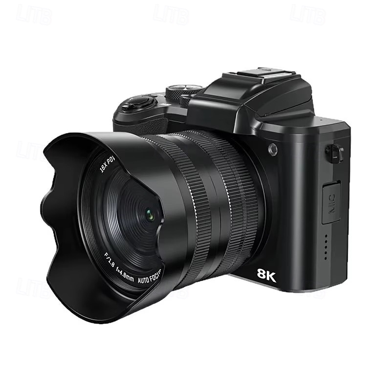 8K Mirrorless DSLR Camera with Optical Zoom Dual Front & Rear Cameras Retro Design Beginner-Friendly HD Travel Vlogging Portable Photography Camera for Students Valentine's Day Gift 2026 - $153.99 –P5
