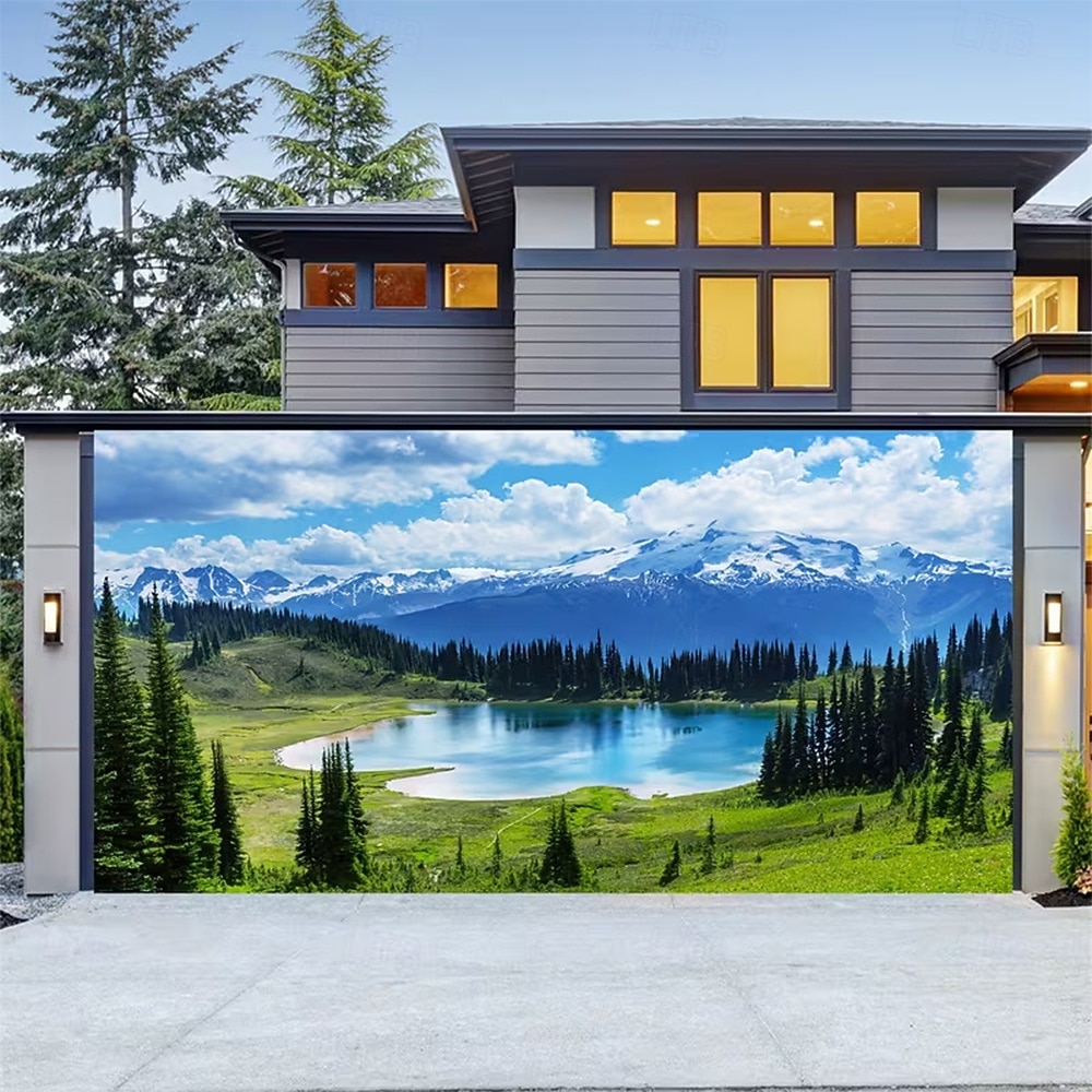 Tampa da porta da garagem Grande pendurado Árvore Rústico 3D De Festa Exterior Fundos de fotografia Porta de Entrada Decoração de casa de 2026 por $49.99 –P6