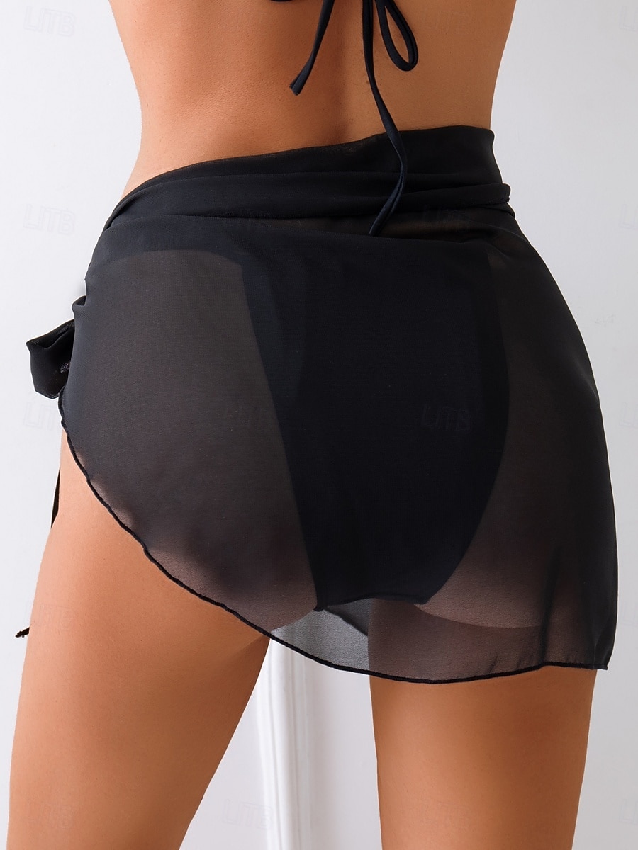 Γυναικείο Μαγιό Cover Up Wrap Κομψό Διακοπές Μονοχρωμία Χωρίς Μανίκια Μαγιό 2026 - $19.99 –P2