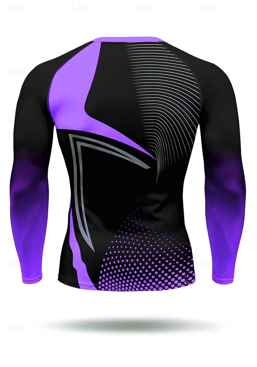 Муж. Футболка для бега Компрессионная футболка 3D печать Длинный рукав Основной слой Весна Осень Геометрический принт Быстровысыхающий Сжатие видеоизображений Для тренировки Power Flex Влагоотводящие 2026 - $18.99 –P12