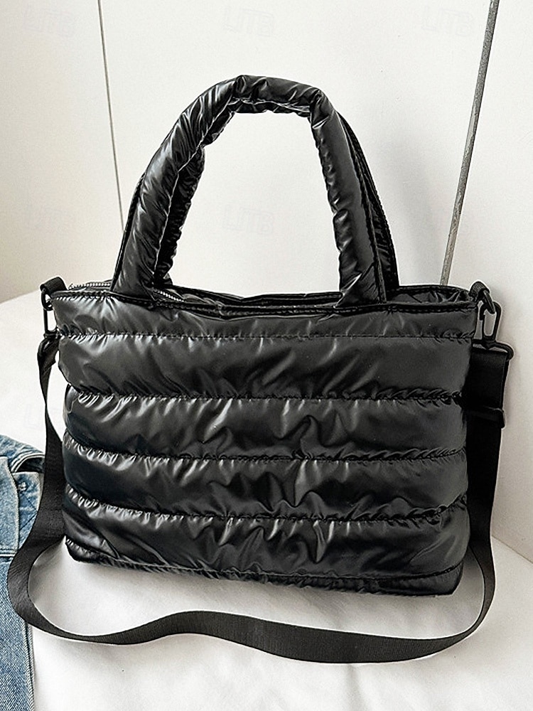 női könnyű, steppelt, puffos, keresztpántos táska - többszínű, vízálló, párnázott kézitáska mindennapi ingázáshoz 2026 - $14.99 –P5
