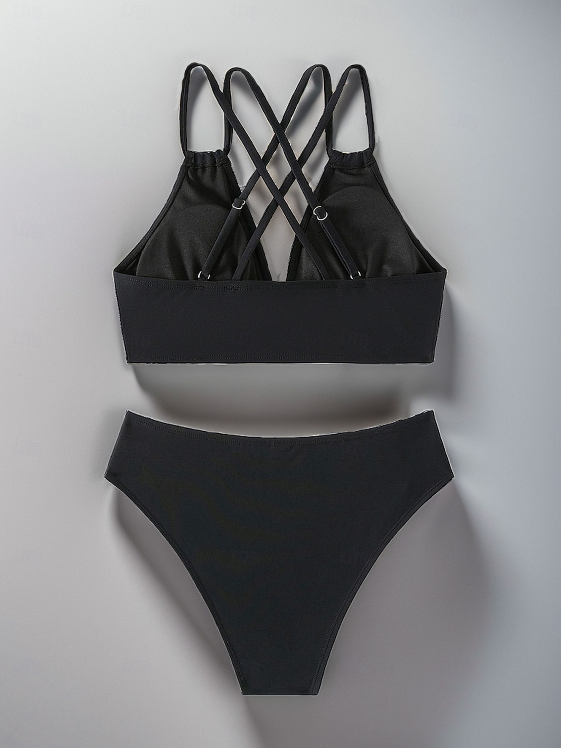 Женский бикини 2 предмета купальник пуш-ап контроль живота высокая талия спина открыта отпуск пляжная одежда однотонный цвет вырез V без рукавов 2026 - $28.99 –P5