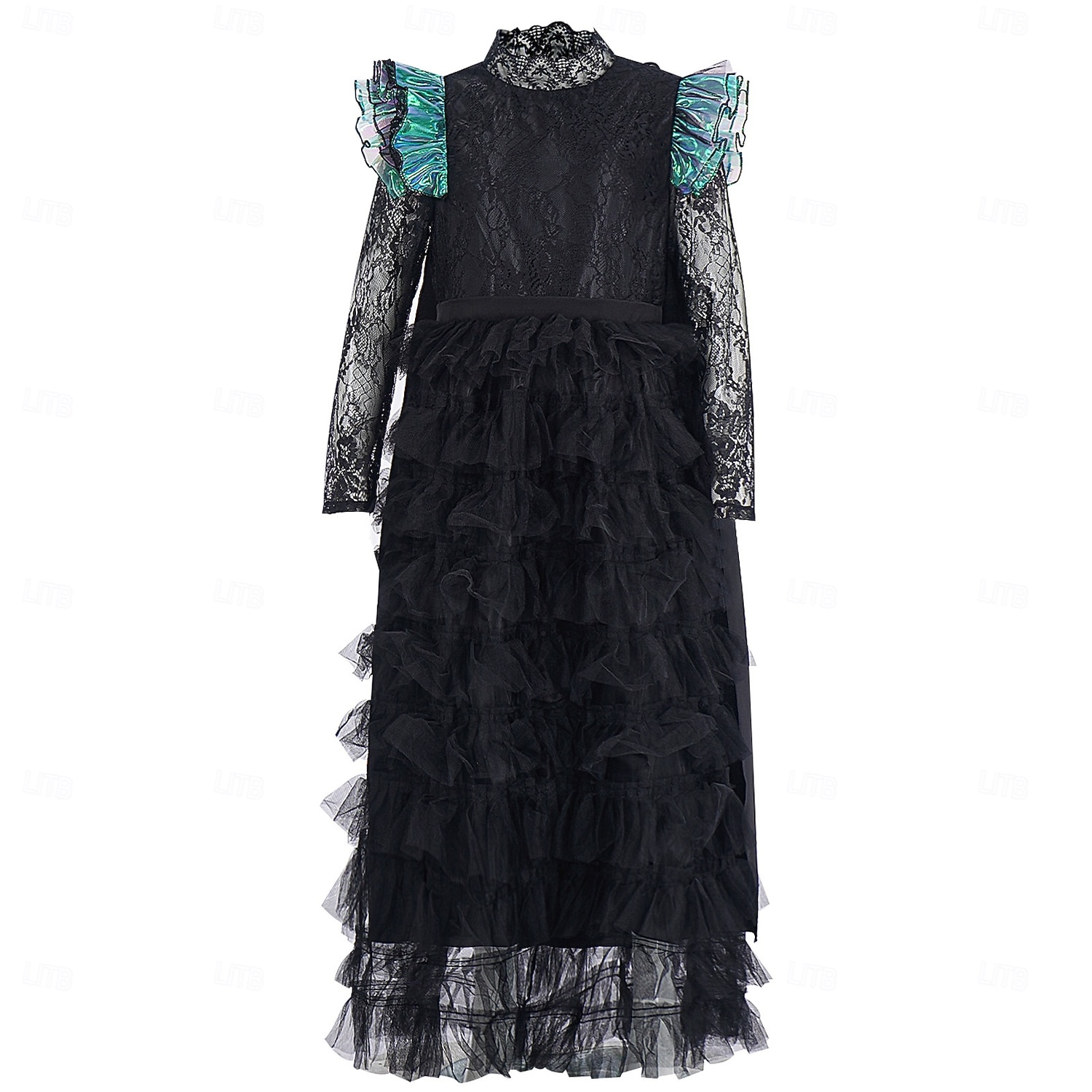 Czarownica Wróżka Elfaba Sukienka Tiulowe Sukienki Kostium Cosplay z filmu Film Noc Walpurgii Cosplay for Damskie Dla dziewczynek Doroślu Halloween Karnawał Spektakl Comic Con Anime Expo 2026 - $54.99 –P5