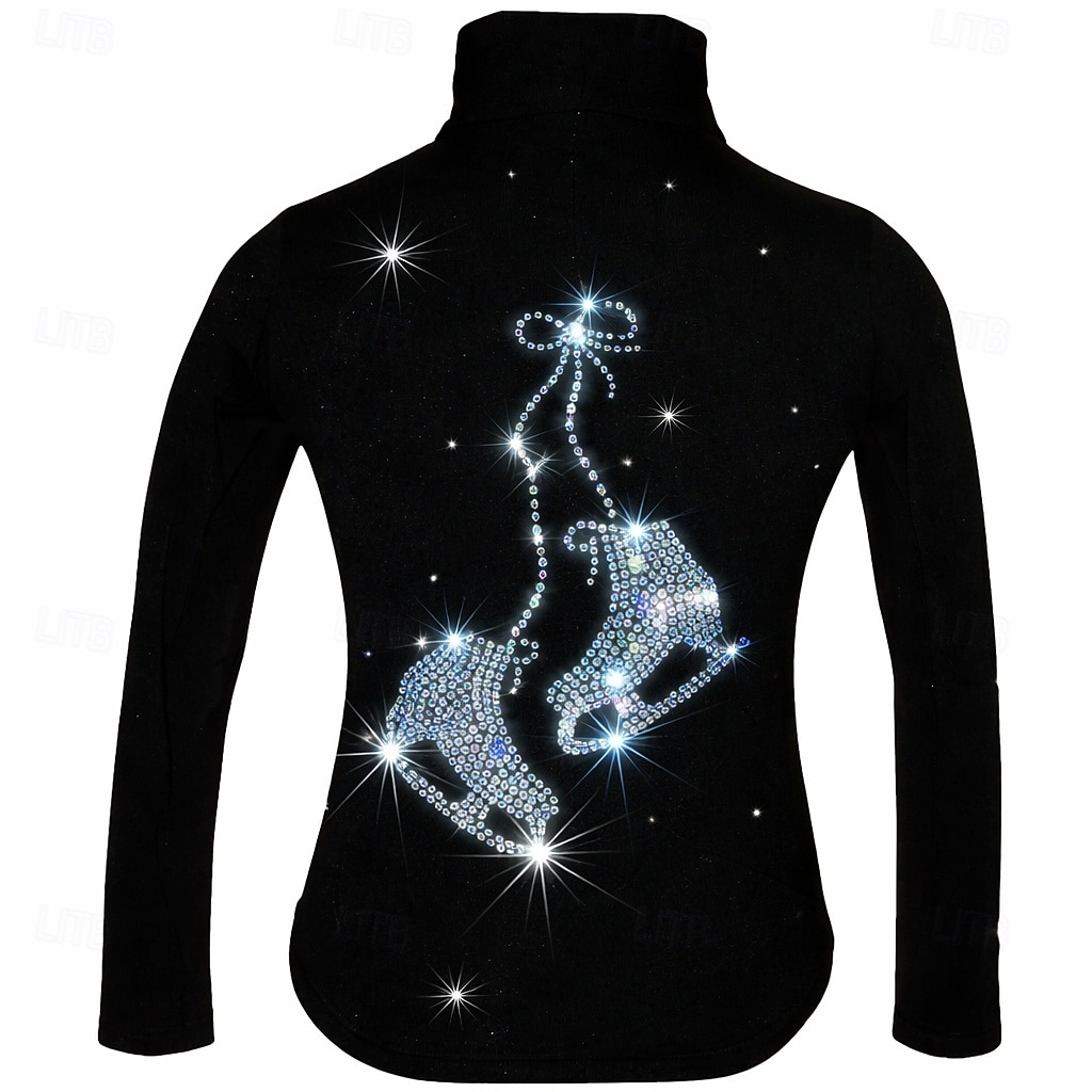 Fleecetakki taitoluisteluun Naisten Tyttöjen Luistimet Takki Topit Musta Pinkki Sininen Elastinen Kouluts Kilpailu Luisteluasu Pidä lämpimänä Kristalli / Strassi Pitkähihainen Luistelu Taitoluistelu 2026 - $67.99 –P3