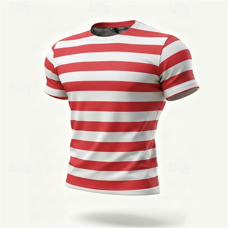 herr festivalrandigt t-shirttryck – avslappnad karnevalsfestt-t-shirt 2026 - $20.99 –P1