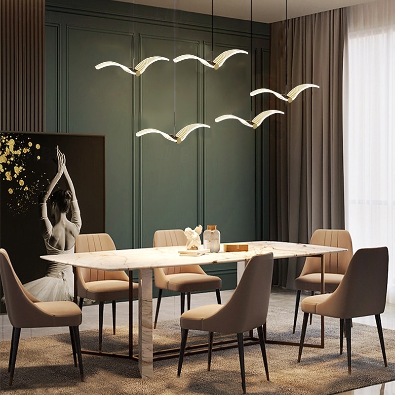 led függőlámpák konyhai szabályozható akril világítás 40cm 1/3/4 fényű modern parasztház előtér bejárati lámpatestek mennyezetre függő földgömb asztal fölé 110-240v 2025 - $71.99 –P1